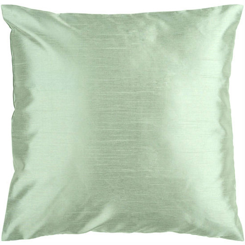 22" Shiny Solid Gray Square Throw Pillow Cover - IMAGE 1