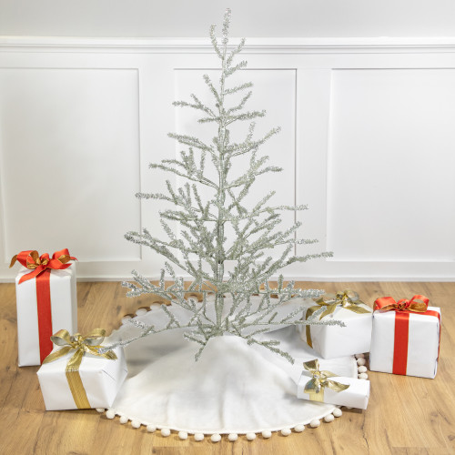 Full Tinsel Artificial Christmas Twig Tree - 3' - Champagne - Unlit - IMAGE 1