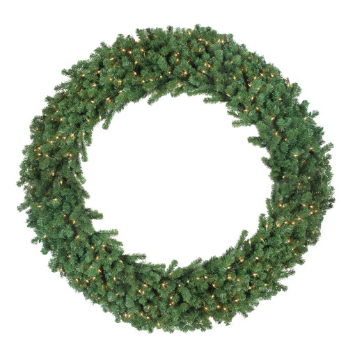 Pre-Lit Deluxe Windsor Pine Artificial Christmas Wreath - 60" - Clear Lights - IMAGE 1