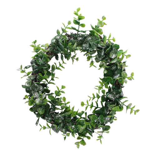 Eucalyptus and Foliage Mini Artificial Christmas Wreath - 8.75"- Unlit - IMAGE 1