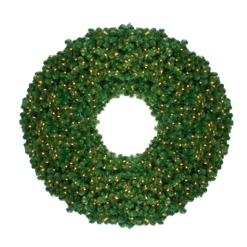 5' Pre-Lit Olympia Pine Commercial Artificial Christmas Wreath - Clear Lights - IMAGE 1