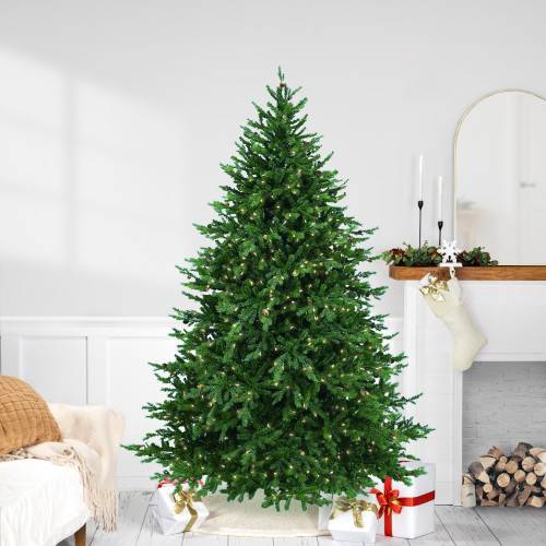 Real Touch™️ Pre-Lit Full Hunter Fir Artificial Christmas Tree - 6.5' - Clear Lights - IMAGE 1