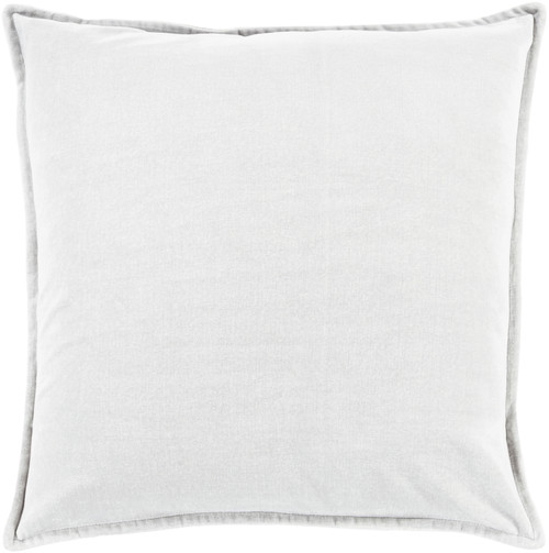 20" Solid Light Haze Gray Contemporary Woven Decorative Throw Pillow - IMAGE 1