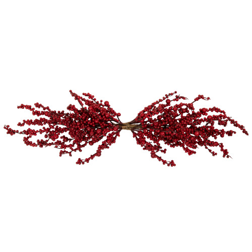 32" Red Berries Artificial Christmas Swag - Unlit - IMAGE 1