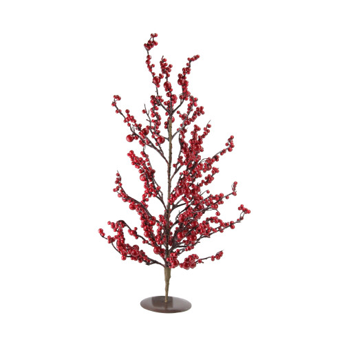 23.5" Brown and Red Berries Artificial Christmas Twig Tree - Unlit - IMAGE 1