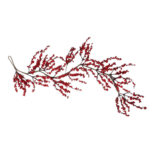 Red Berries Decorative Artificial Christmas Garland - 45" - IMAGE 1
