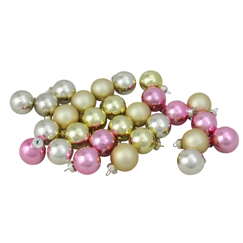 28ct Subtle Colored Contemporary Christmas Ball Ornaments 4” - IMAGE 1