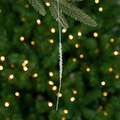 Dangling Acrylic Icicle Christmas Ornament - 30.5" - Clear - IMAGE 1