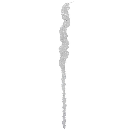 18.5" Clear Acrylic Dangling Icicle Christmas Ornament - IMAGE 1