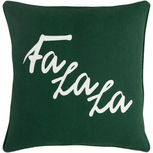 18" White and Green Contemporary Screen Square Throw Pillow Cover - IMAGE 1