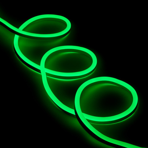 LED Commercial Grade Flexible Christmas Rope Lights - Green - 50' Clear Wire - IMAGE 1