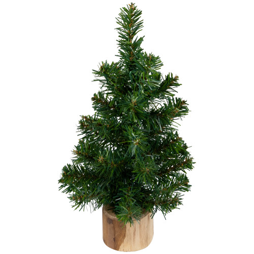 Medium Alpine Artificial Christmas Tree with Wooden Base - 10" - Unlit - IMAGE 1
