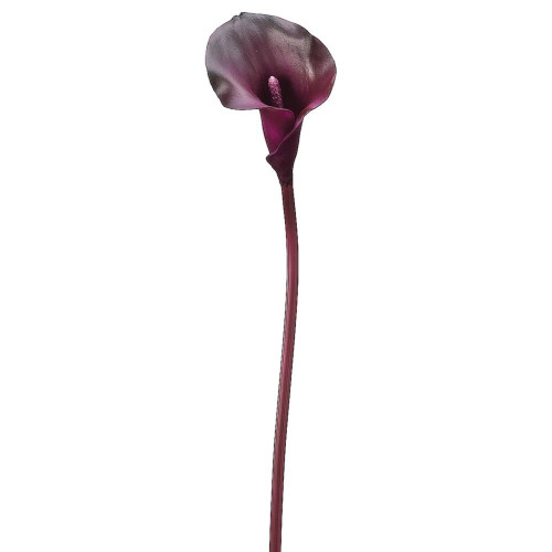 Club Pack of 24 Artificial Eggplant Purple Calla Lily Sprays 21" - IMAGE 1