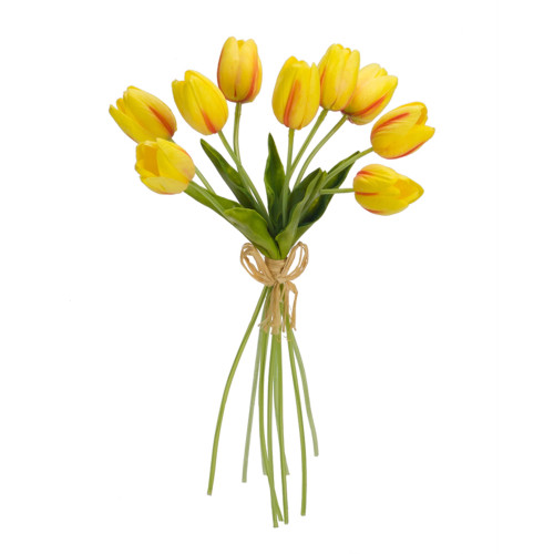 Set of 6 Yellow Artificial Tulip Bouquets 15" - IMAGE 1