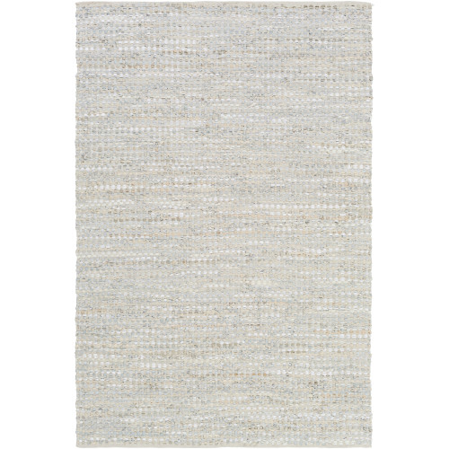 4' x 6' Ivory White and Mist Gray Stirred Coffee Reversible Area Throw Rug - IMAGE 1