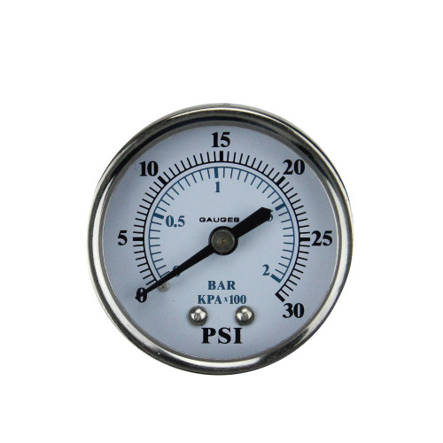 2" Back Mount Stainless Steel Pressure Gauge 0-30 PSI - IMAGE 1