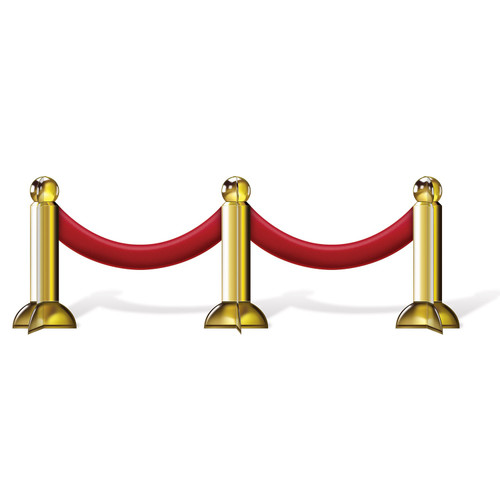 3-D Stanchion Centerpiece Decorations - 36" - Red and Gold - Pack of 12 - IMAGE 1