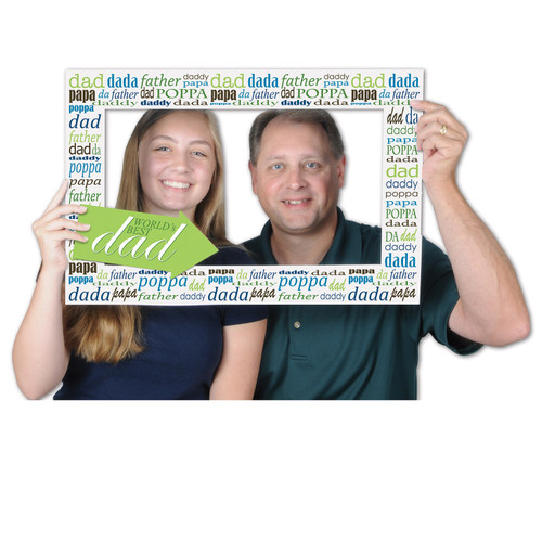 Father's Day Digital Photo Fun Frame with Handheld Props - 23.5" - Club Pack of 12 - IMAGE 1
