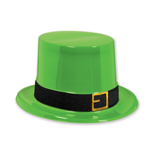 Club Pack of 25 Green St. Patrick's Day Party Leprechaun Top Hats - IMAGE 1