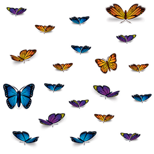 Butterfly Cutouts -12" - Multicolor - Club Pack of 240 - IMAGE 1