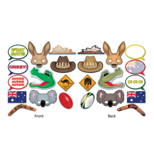 Club Pack of 12 Brown and Green Australian Country Animal Digital Photo Fun Signs Decors 11" - IMAGE 1