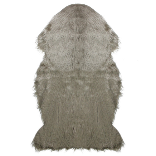 2’ x 3’ Furry Chic Latte Brown Faux Fur Plush Pile Area Throw Rug - IMAGE 1