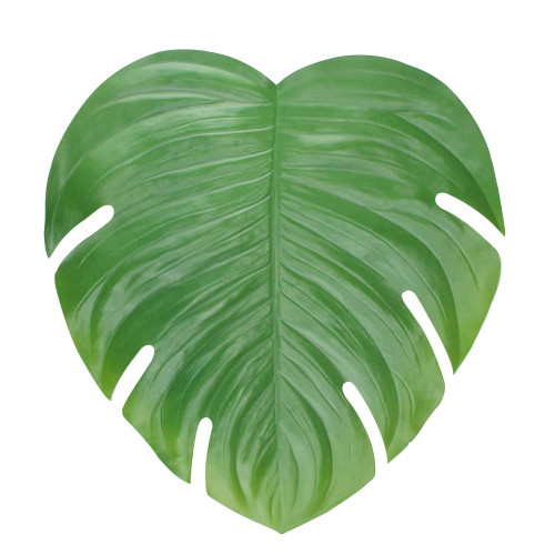18" Green Over Sized Monstera Leaf Placemat - IMAGE 1