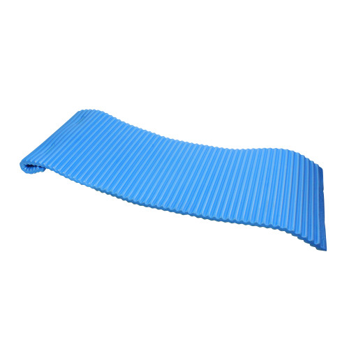 70-Inch Blue Portable Rippled Foam Swimming Pool Mattress Raft - IMAGE 1
