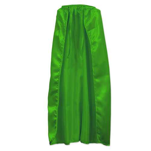 Club Pack of 12 Halloween Green Super Hero Capes 30" - IMAGE 1