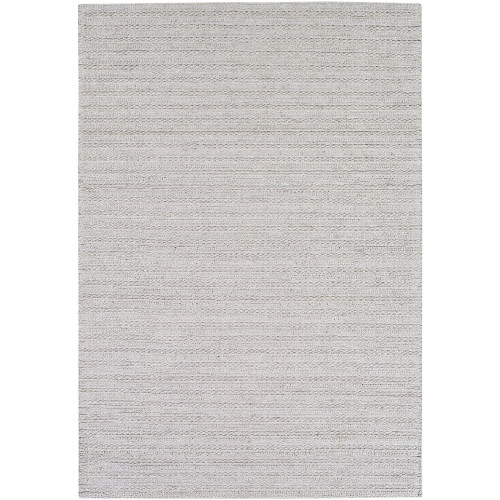 9' x 13' Sunday Stripes Dove Gray Hand Woven Braided Texture Area Throw Rug - IMAGE 1