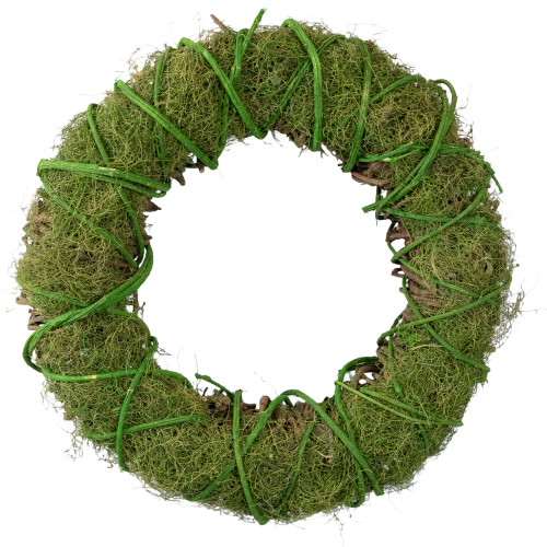 Vine and Moss Artificial Twig Wreath - 15" - IMAGE 1