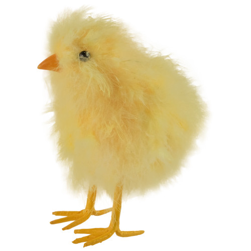 5” Yellow Feather Easter Chick Figure - IMAGE 1