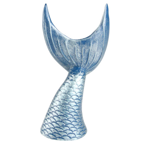 4.5" Blue Mermaid Tail Nautical Style Resin and Metal Bottle Opener - IMAGE 1