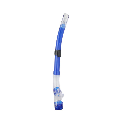 16" Blue Bahama Purge Semi-Dry Top Teen or Adult Sport Swim Snorkel - IMAGE 1