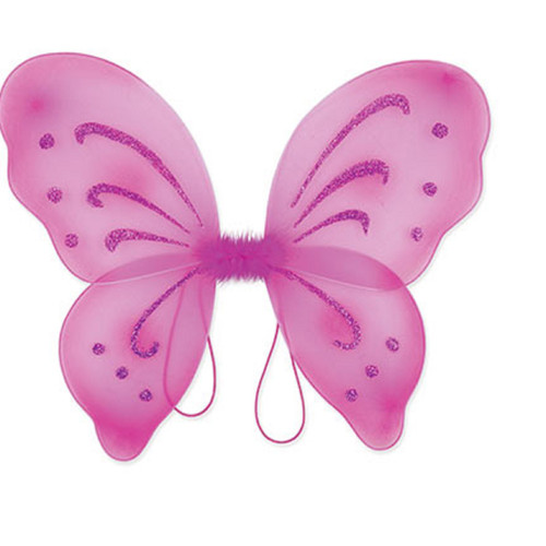 Club Pack of 12 Pink Elegant Wings Party Armbands - IMAGE 1