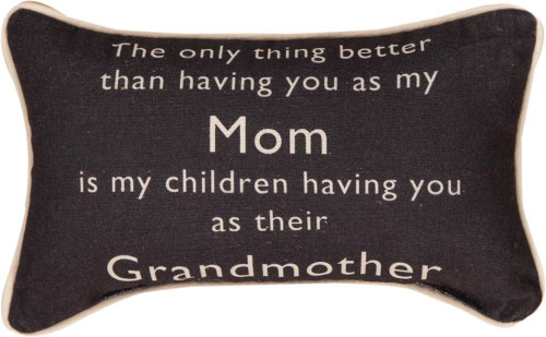 12.5" Brown and Ivory Mom Inspirational Quotes Decorative Throw Pillow - IMAGE 1