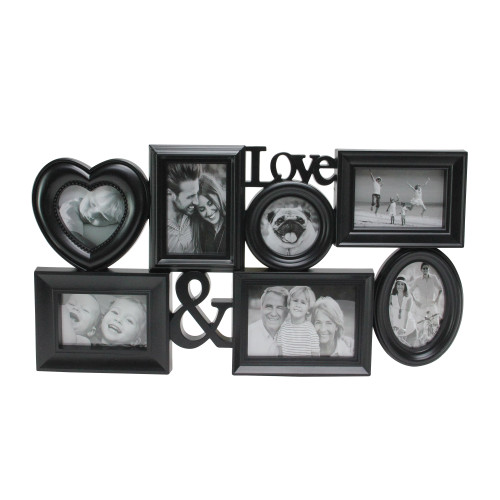 27" Black Multi-Sized Love Photo Collage Frame - IMAGE 1