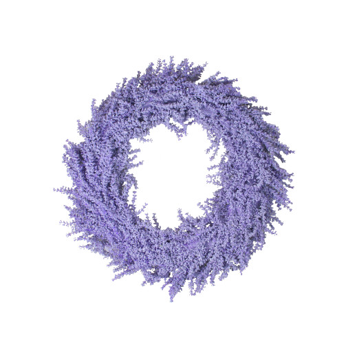 Vibrant Purple Spring Artificial Wisteria Inspired Flower Wreath - 26-Inch, Unlit - IMAGE 1