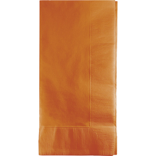 Club Pack of 600 Glittering Gold Pumpkin Spice 2-Ply Disposable Party Dinner Napkins 8” - IMAGE 1