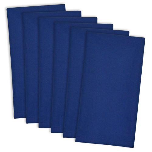 Set of 6 Nautical Anchor Blue Cloth Napkins 20" - IMAGE 1