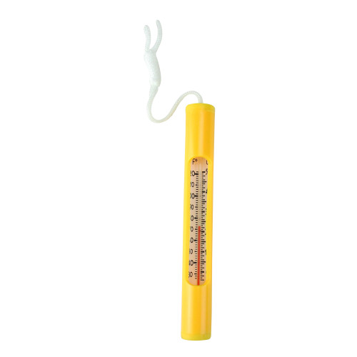 6.75" Yellow Swimming Pool Thermometer with Cord - IMAGE 1