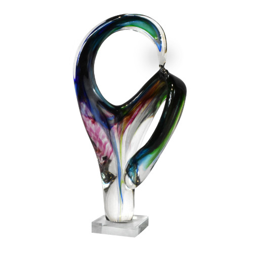 15" Contorted Hand Blown Sculpture - IMAGE 1