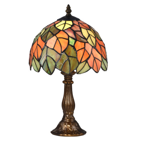 15" Vibrantly Colored Antique Finish Cape Reinga Table Lamp with Dome Shade - IMAGE 1