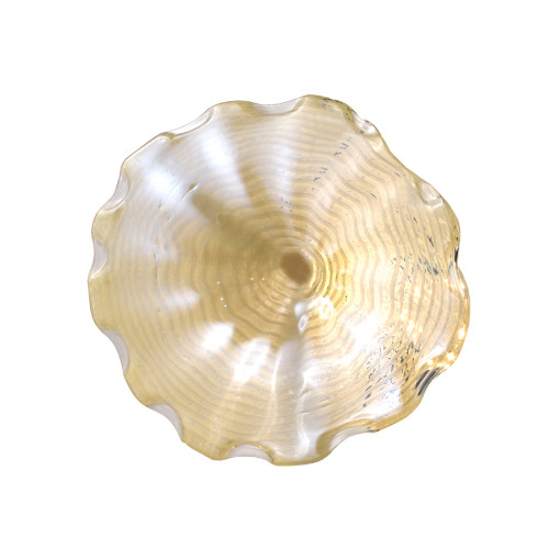 9" Feather Hand Blown Swirling Plate Wall Decoration - IMAGE 1