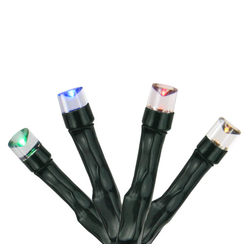 LED Solar Power Mini Christmas Lights - MultiColor - 19.25' Green Wire - 60ct - IMAGE 1