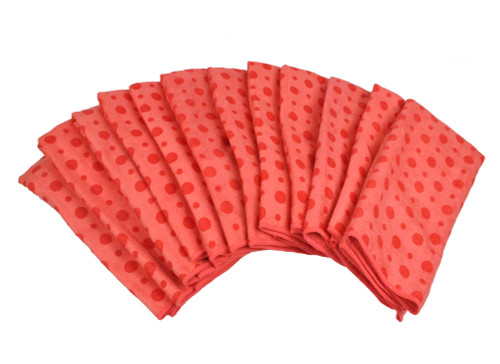 Club Pack of 12 Pink Polka Dot Dish Towels 24" - IMAGE 1