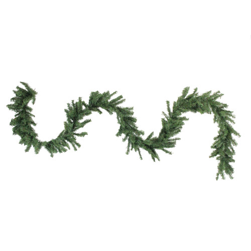 100' x 14" Green Canadian Pine Commercial Length Artificial Christmas Garland, Unlit - IMAGE 1