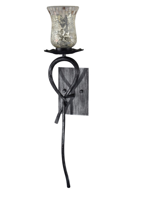 Bell Shaped Hand Crafted Glass Wall Sconce - 27" - IMAGE 1