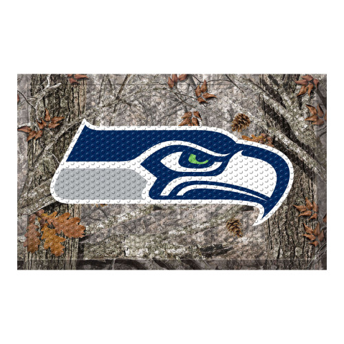 Blue and Gray NFL Seattle Seahawks Shoe Scraper Doormat 19" x 30" - IMAGE 1