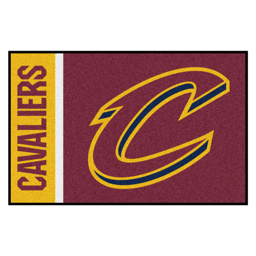 19" x 30" Red and Yellow NBA Cleveland Cavaliers Rectangular Starter Mat - IMAGE 1